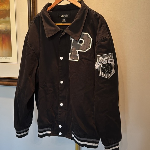 Pelle Pelle vintage all American Black bomber Jacket EUC 4XL - Picture 6 of 15